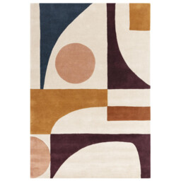 Tolliver Multicolour Modern Shapes Rug - thumbnail 3