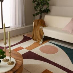 Tolliver Multicolour Modern Shapes Rug