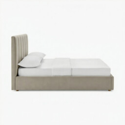 Trifle Taupe Velvet Ottoman Double Bed Frame - thumbnail 4