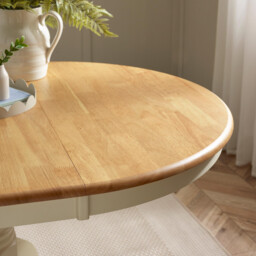 Padstow Cream Wooden Extending Dining Table & 6 Belgravia Chairs - thumbnail 4