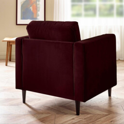 Jolene Maroon Velvet Armchair - thumbnail 3