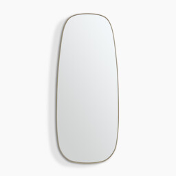 Elodie Gold Metal Large 120x50 Pebble Shape Wall Mirror - thumbnail 4
