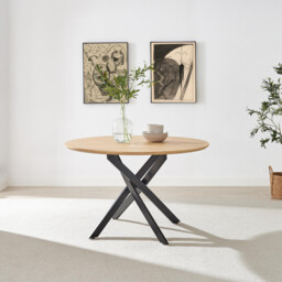 Novara Oak Effect Dining Table & 6 Beaumont Green Fabric Chairs - thumbnail 3
