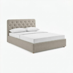 Hayden Beige Fabric Ottoman Double Bed Frame - thumbnail 2