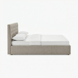 Hayden Beige Fabric Ottoman Double Bed Frame - thumbnail 4