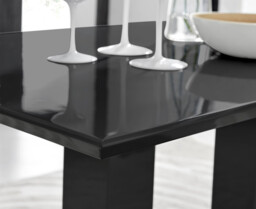 Imperia High Gloss Black Dining Table & 6 Calla Black Leg Chairs - thumbnail 4