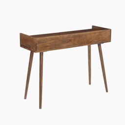 Vinson Rectangle Walnut Wood 2 Drawer Console Table - thumbnail 4