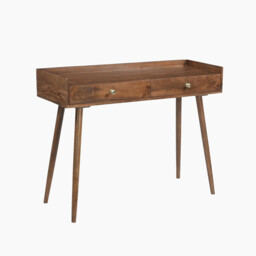Vinson Rectangle Walnut Wood 2 Drawer Console Table - thumbnail 3