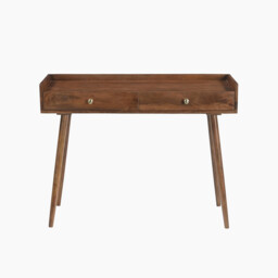 Vinson Rectangle Walnut Wood 2 Drawer Console Table - thumbnail 4
