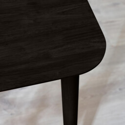 Lynton Rectangular Black Solid Wood 4 Seater Dining Table - thumbnail 4