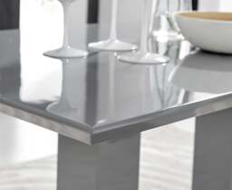 Furniturebox Imperia Rectangular High Gloss 6 Seater Dining Table, Engineered Wood in Grey - Size: 90x75x150 cm - thumbnail 3
