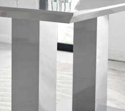 Furniturebox Imperia Rectangular High Gloss 6 Seater Dining Table, Engineered Wood in Grey - Size: 90x75x150 cm - thumbnail 4