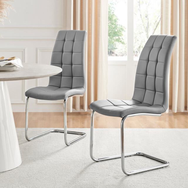 2x Murano Grey Dining Chairs - image 1