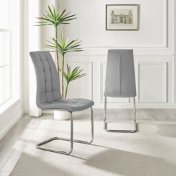 2x Murano Grey Dining Chairs - thumbnail 3