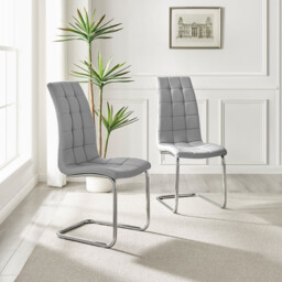 2x Murano Grey Dining Chairs - thumbnail 2