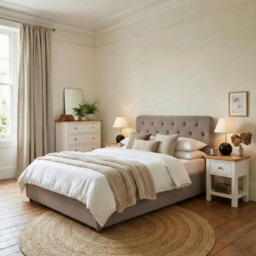 Hayden Taupe Velvet Ottoman King Size Bed Frame - thumbnail 1
