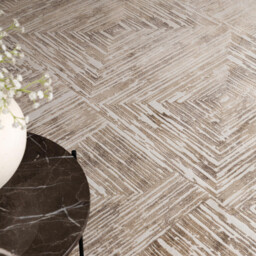 Iona Beige Textured Squares Pattern Rug - thumbnail 2