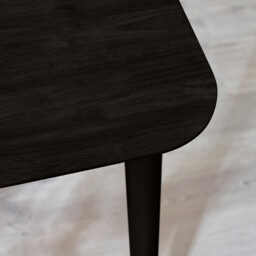 Lynton Rectangular Black Wood 6 Seater Dining Table - thumbnail 4