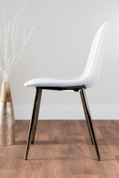 Adley Grey Concrete Effect Storage Dining Table & 4 Corona Silver Chairs - thumbnail 3
