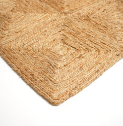Carys Natural Jute Squares Rug - thumbnail 4