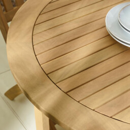 Hamburg Wood 6-8 Seat Extending Oval Garden Dining Table - thumbnail 3