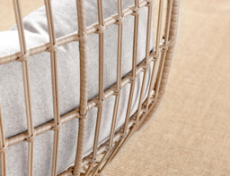 Beige Rattan Garden Egg Chair Seat - thumbnail 4