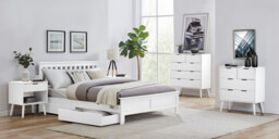 Azure White Solid Pine King Bed Frame + Windsor Mattress - thumbnail 4