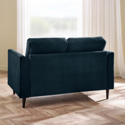 Logan Ocean Blue Fabric 2 Seater Sofa - thumbnail 3