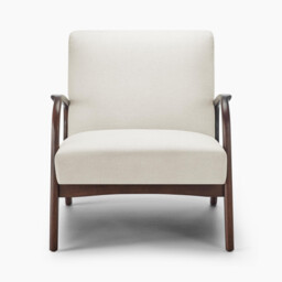 Esmeray Beige Fabric Mid Century Modern Accent Chair - thumbnail 4