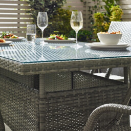 Antigua Grey Rattan 6 Seat Garden Dining Set - thumbnail 4