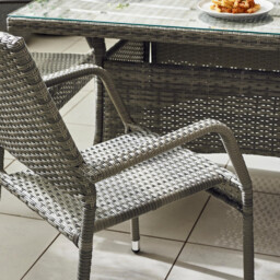 Antigua Grey Rattan 6 Seat Garden Dining Set - thumbnail 3