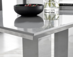 Imperia Rectangular Grey High Gloss 4 Seater Dining Table - thumbnail 3