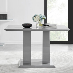 Imperia Rectangular Grey High Gloss 4 Seater Dining Table