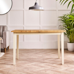 Salcombe Extending Rectangular Wooden Table with 2 Whitby Chairs & 1 Small Bench - thumbnail 4