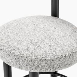 Furniturebox 2x Seren Grey Fabric Bar Chairs Black Legs, Polyester in Grey/Black - Size: 57.5x93x54.5 cm - thumbnail 7