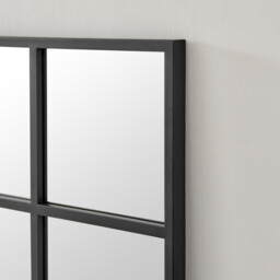 Yoko Black Rectangular Large Window Mirror - thumbnail 3