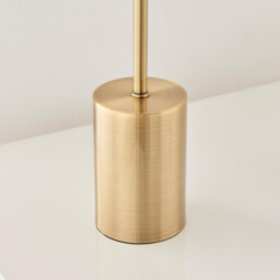 Coral Pink Glass and Brass Table Lamp - thumbnail 4