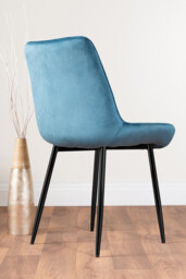 Giovani 4 Grey Dining Table & 4 Pesaro Black Leg Chairs - thumbnail 4