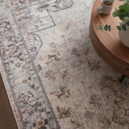 Parisa Cream Vintage Persian Inspired Medallion Rug - thumbnail 2