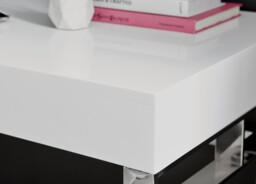 Cambridge White High Gloss 1 Drawer Dresser Desk - thumbnail 2