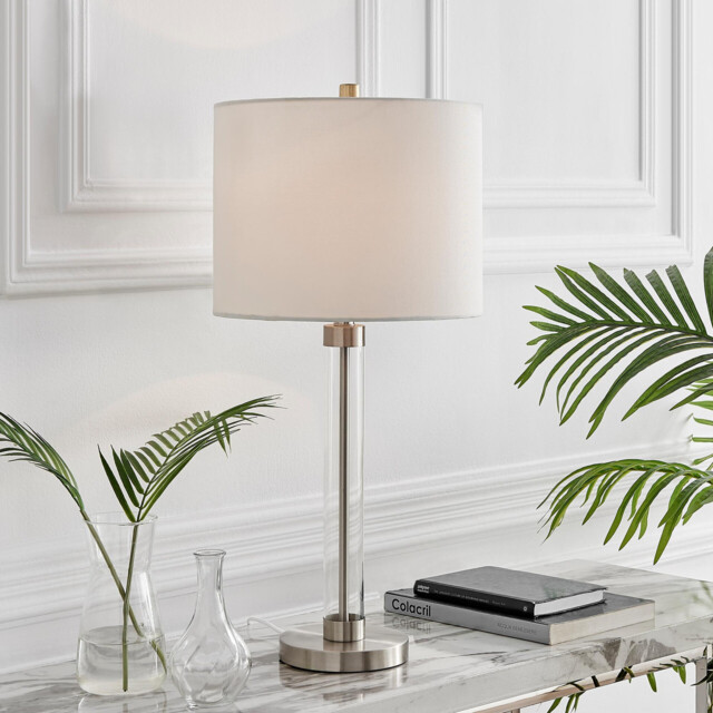 Esme Glass and White Table Lamp - image 1