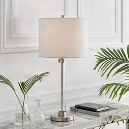 Esme Glass and White Table Lamp