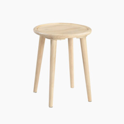 Orizaba Round White Oak Wood Side Table - thumbnail 2