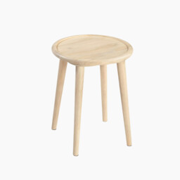 Orizaba Round White Oak Wood Side Table - thumbnail 4