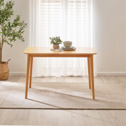 Lynton Small Oak Effect Solid Wood Dining Table with 2 Millford Chairs & Bench - thumbnail 3