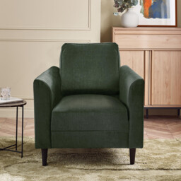Logan Moss Green Fabric Armchair - thumbnail 2