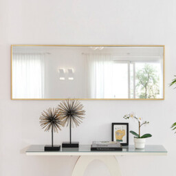 Emma Gold Large Rectangle Wall Mirror 140x50cm