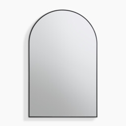 Charlie Black Metal Large 110x70cm Ovemantle Arch Mirror - thumbnail 3