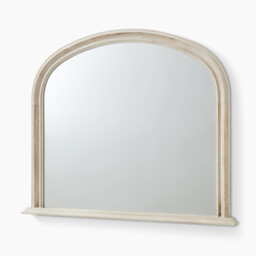 Cecily Whitewash Wood Large 110x90 Overmantle Arch Mirror - thumbnail 4