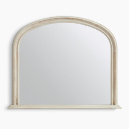 Cecily Whitewash Wood Large 110x90 Overmantle Arch Mirror - thumbnail 3